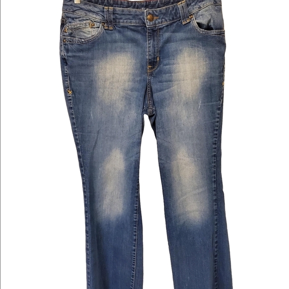 Lane Bryant Boot Cut Jeans with Distressed Look Size 18 - Picture 1 of 4